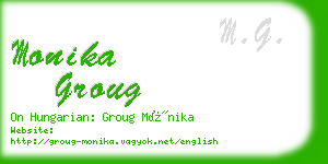 monika groug business card